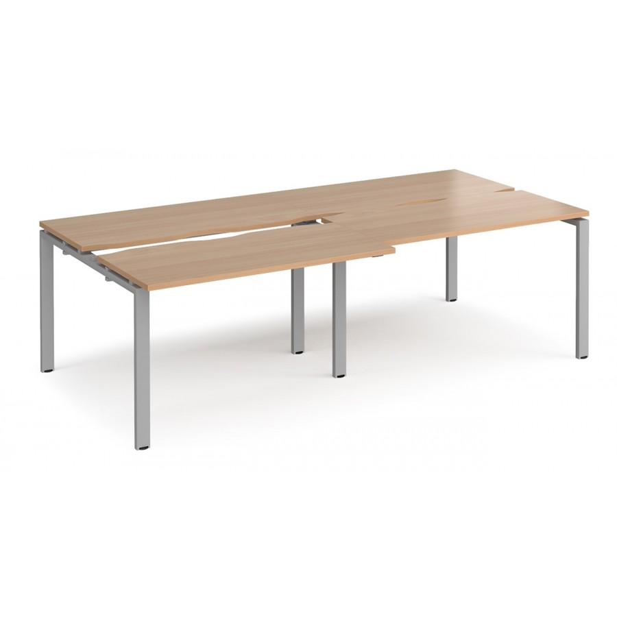 Adapt 1200mm Deep Sliding Top Double Back to Back Bench Desk